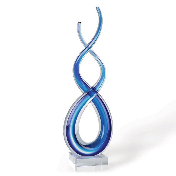 20 Blue Art Glass Centerpiece By Homeroots - Image 3