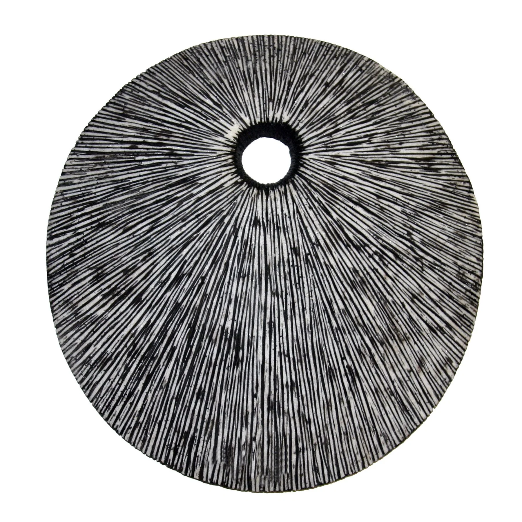 20" Contemporary Grey Round Wall Art By Homeroots - Image 2
