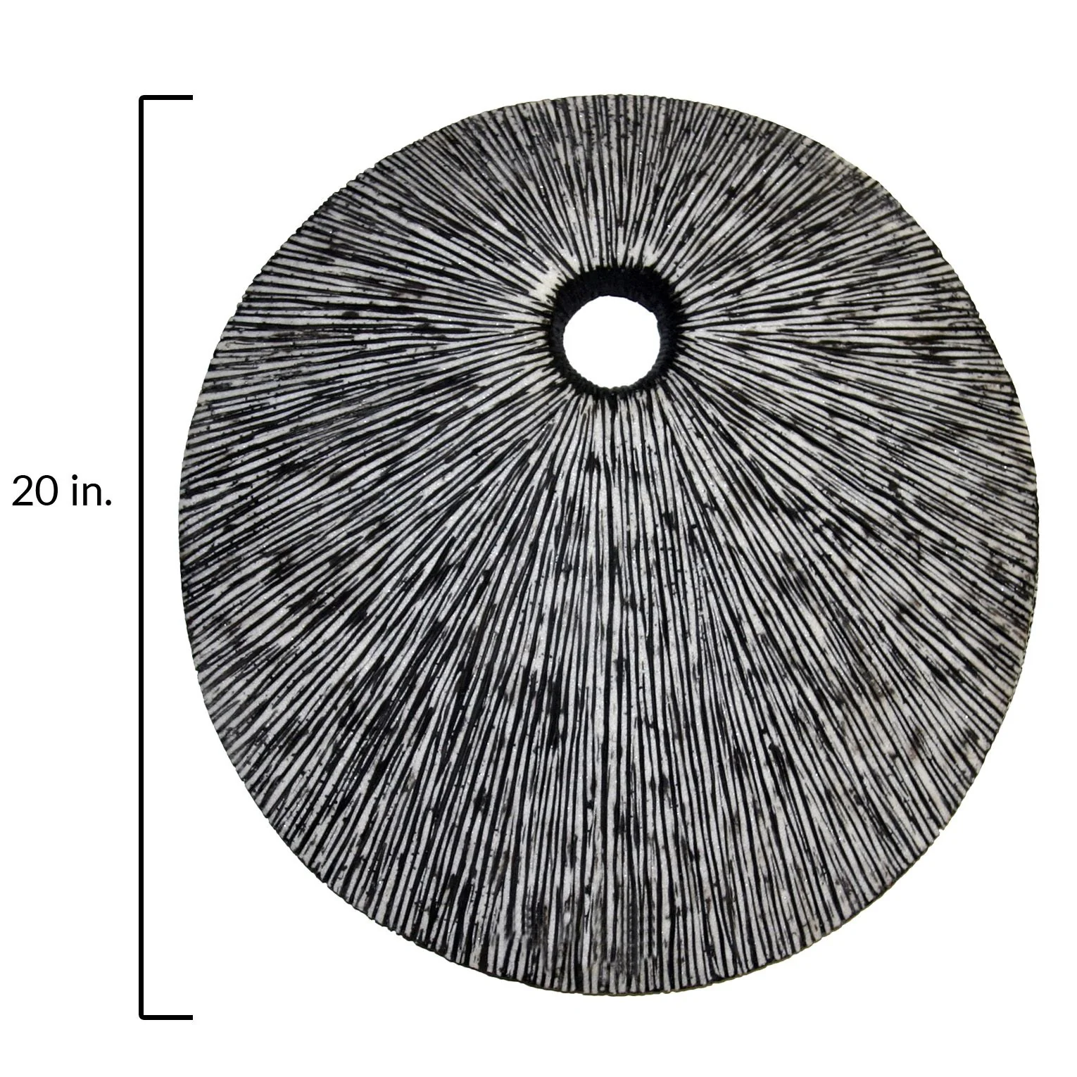 20" Contemporary Grey Round Wall Art By Homeroots - Image 3