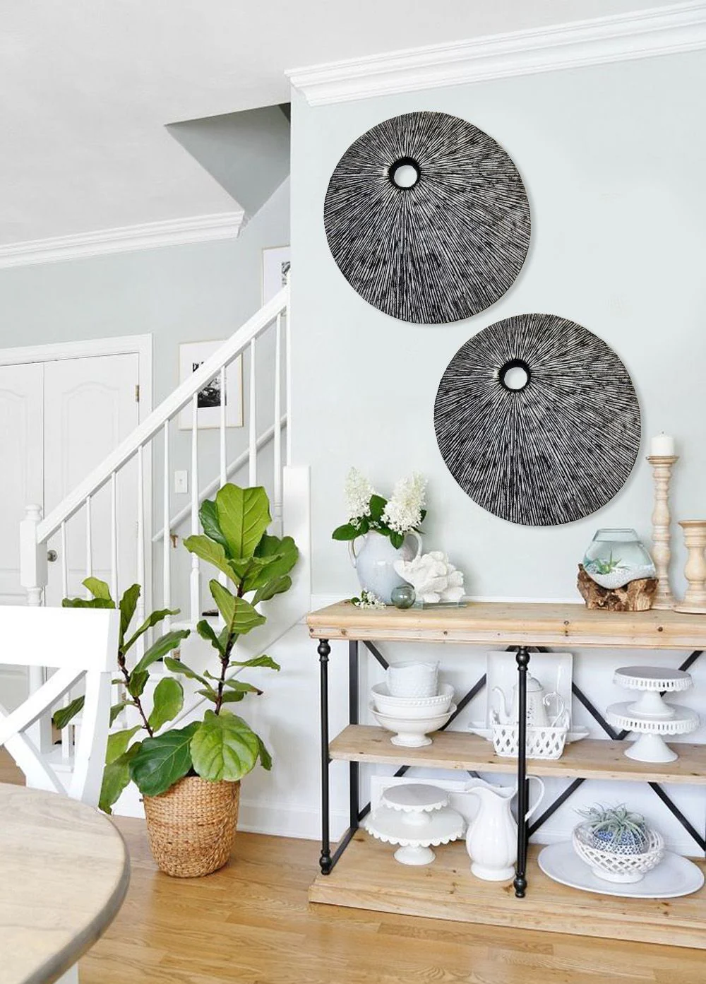 20" Contemporary Grey Round Wall Art By Homeroots - Image 4