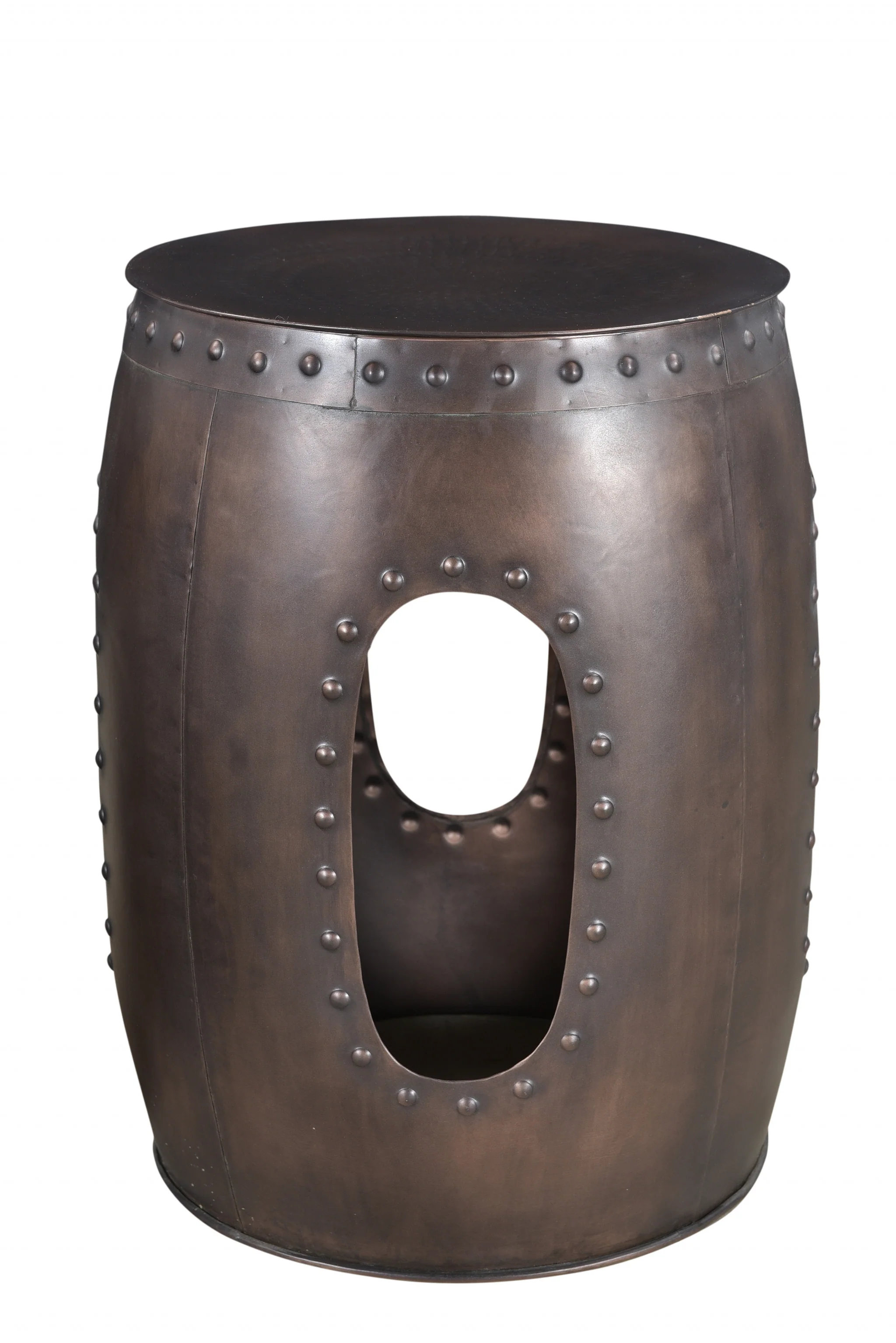 20" Copper Iron Round End Tables By Homeroots - Image 4