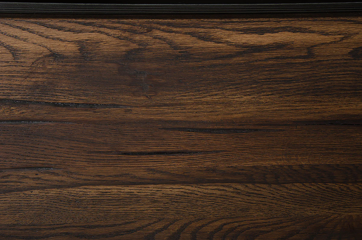 20' Dark Aged Oak Veneer Steel And Wood Nightstand By Homeroots - Image 5