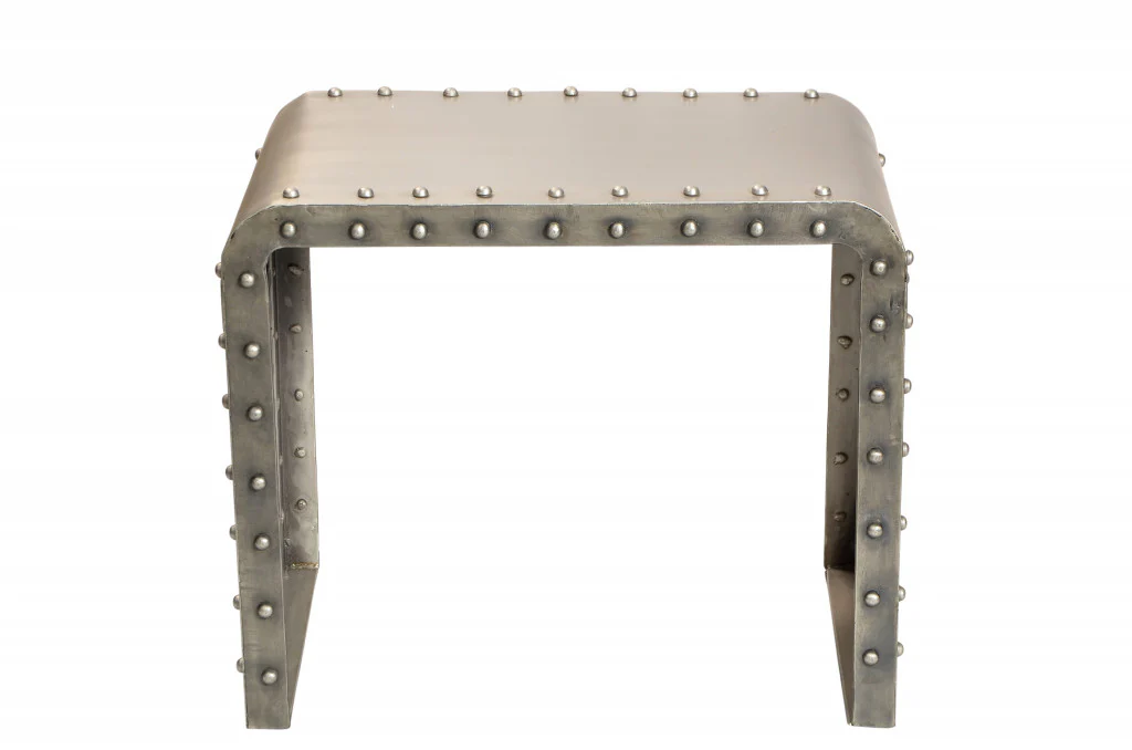 20" Gold Metal Rectangular End Table By Homeroots - Image 2