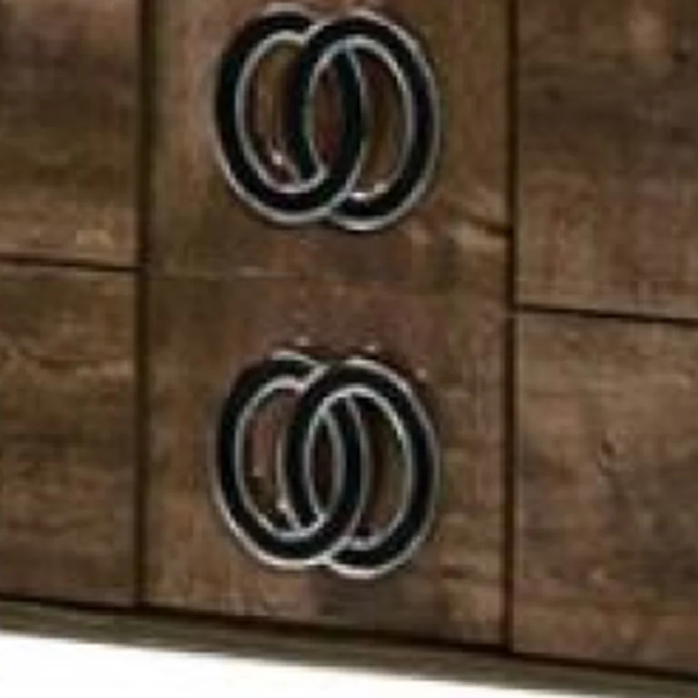 20' Mdf Veneer And Chrome Nightstand By Homeroots - Image 5