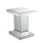 20" Mirrored Mirrored And Manufactured Wood Square End Table By Homeroots - Image 3