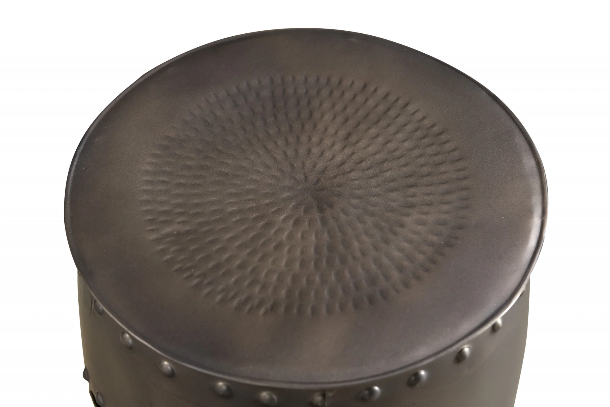 20" Nickel Iron Round End Table By Homeroots - Image 5