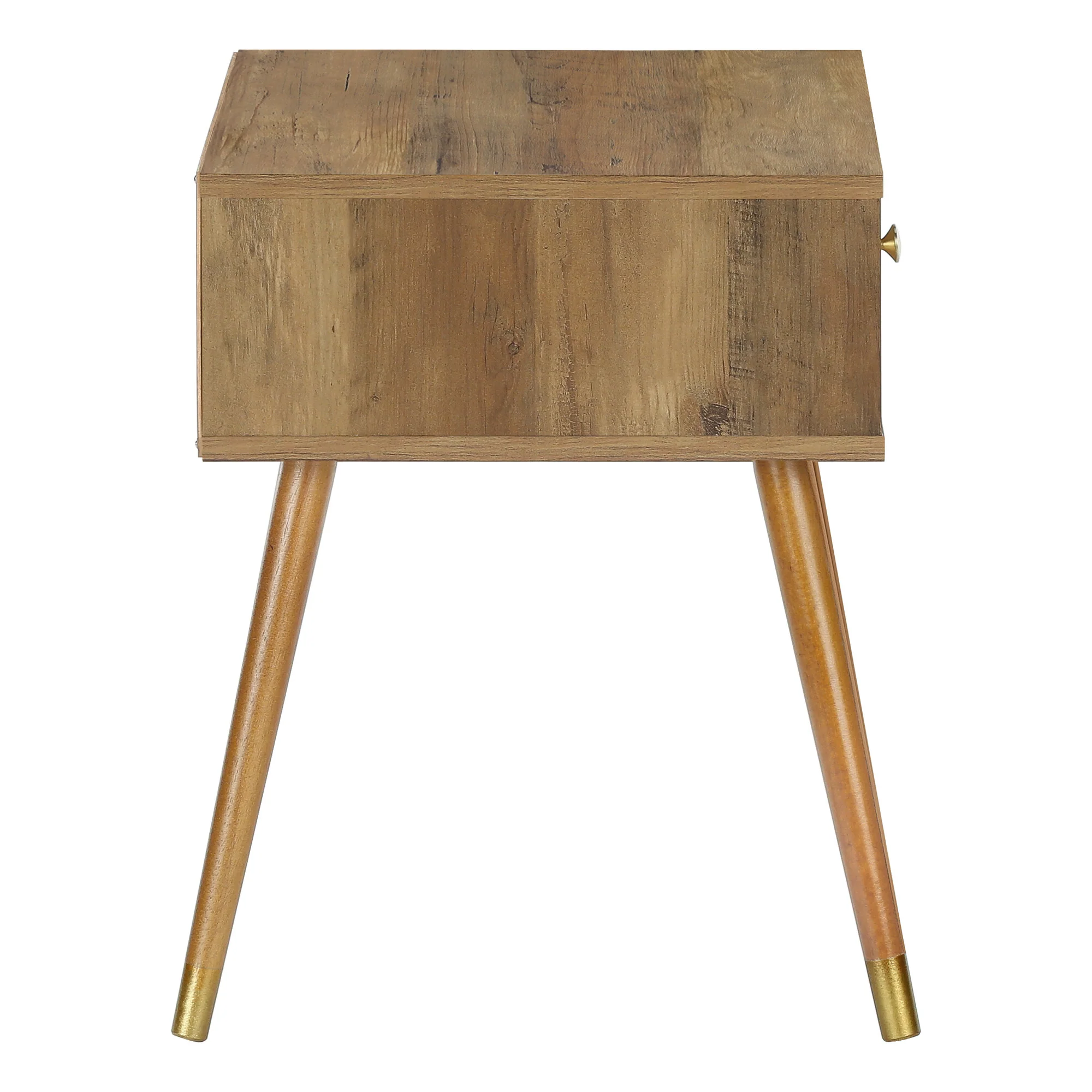 20" Walnut End Table With Drawer By Homeroots - Image 3