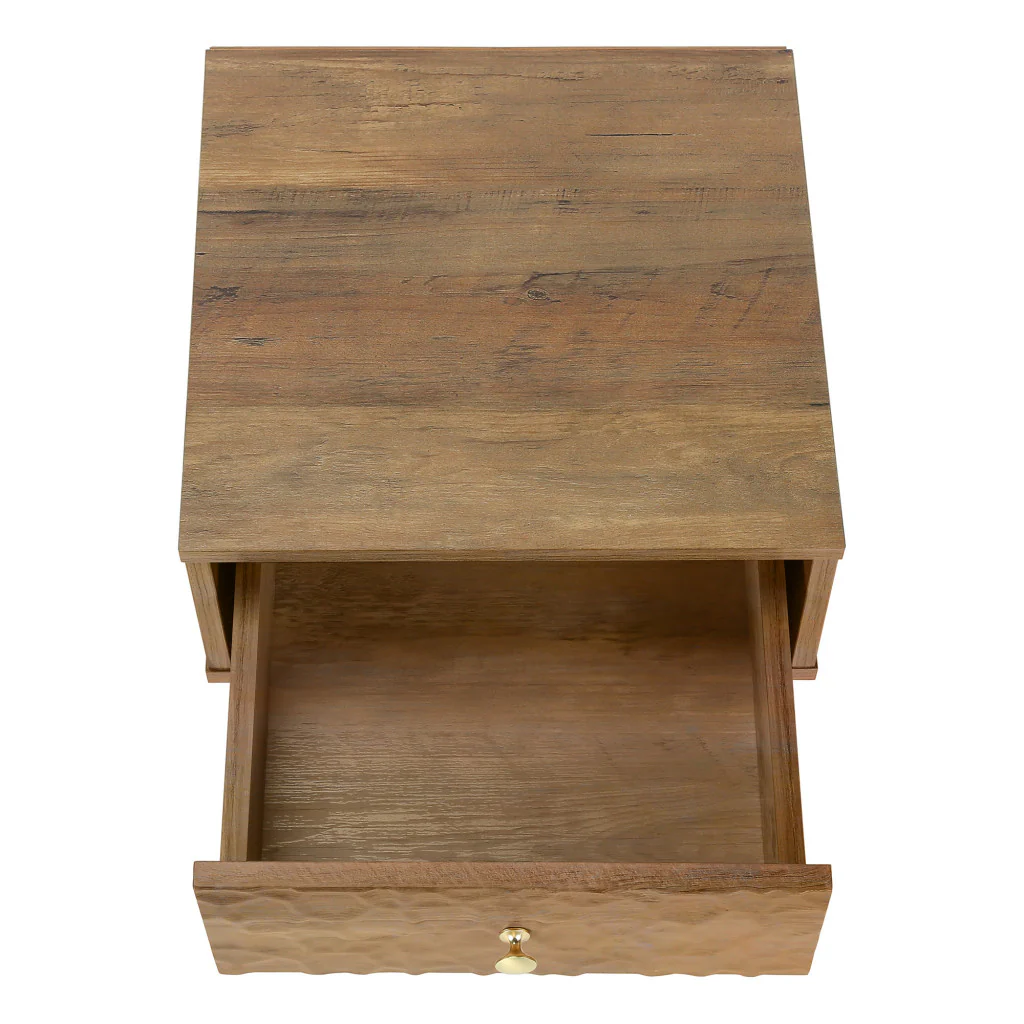 20" Walnut End Table With Drawer By Homeroots - Image 5