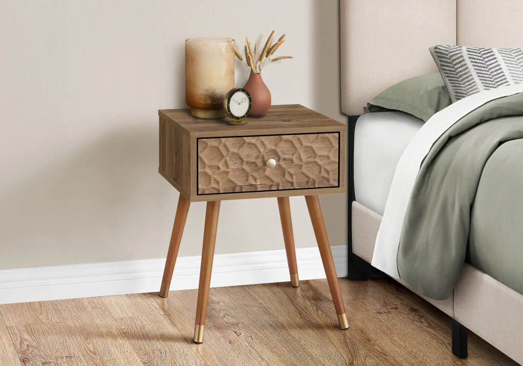 20" Walnut End Table With Drawer By Homeroots - Image 7