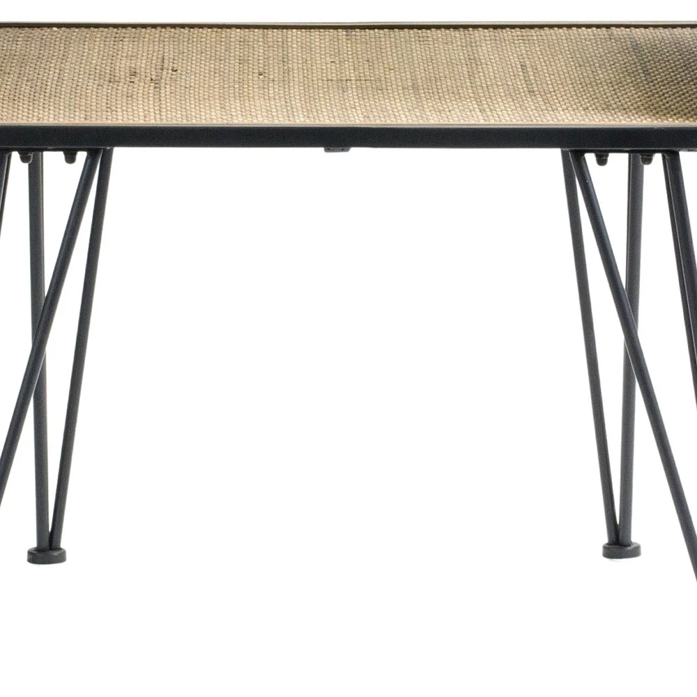 21" Black Metal and Glass End Table With Shelf By Homeroots - Image 3