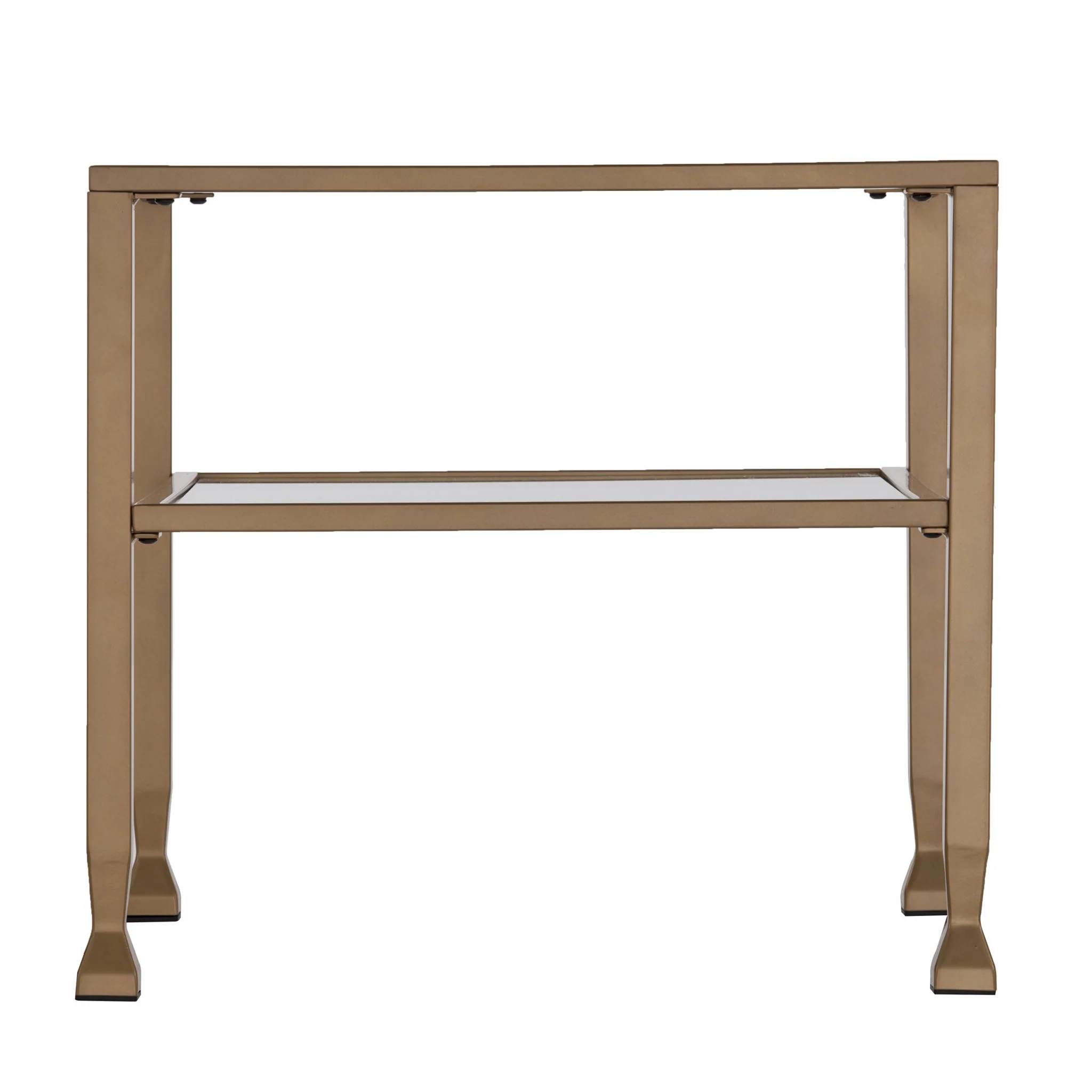 21" Gold Glass And Metal Square Coffee Table By Homeroots - Image 3