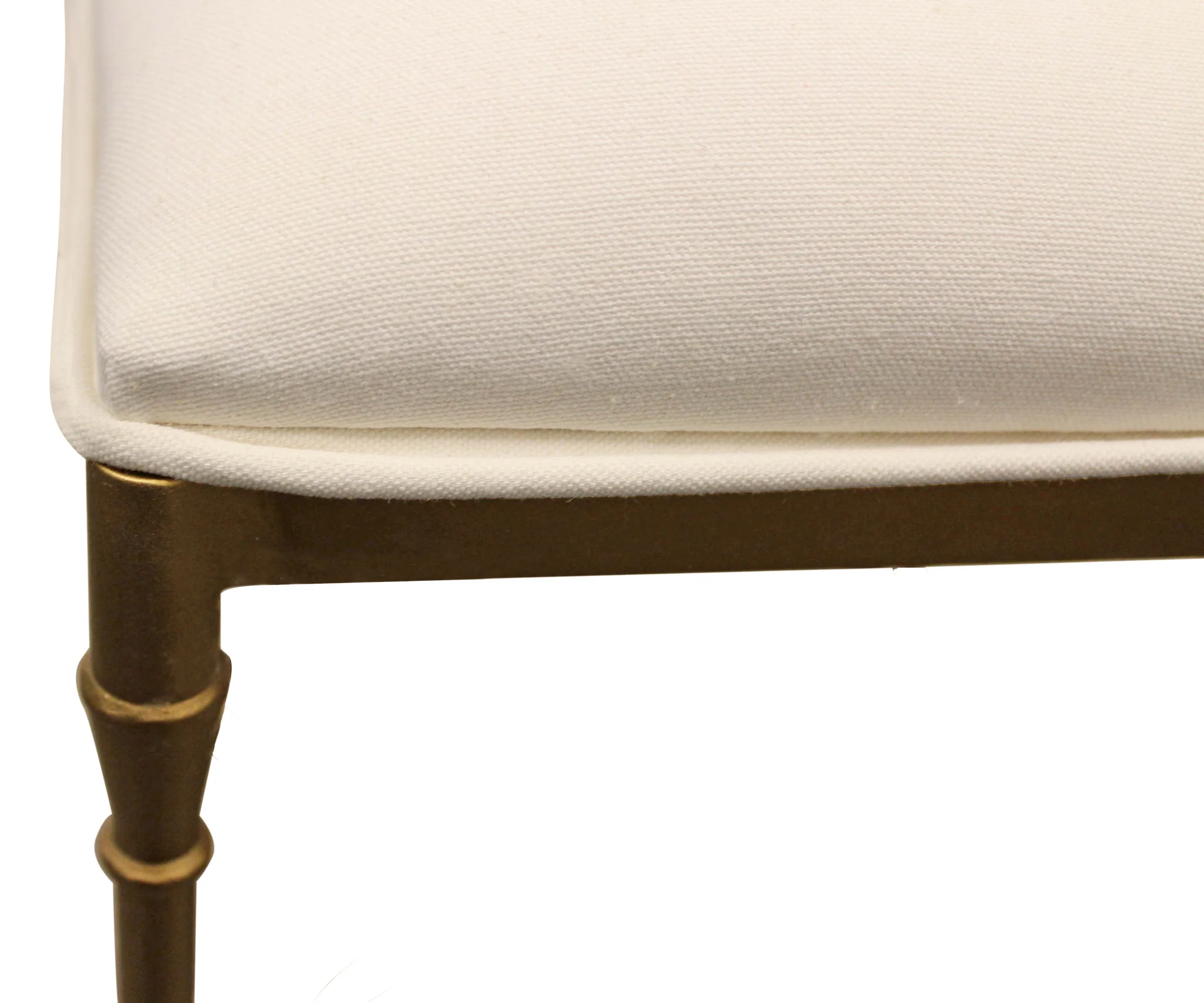 21" Ivory And Brass Iron Backless Bar Chair With Footrest By Homeroots - Image 7