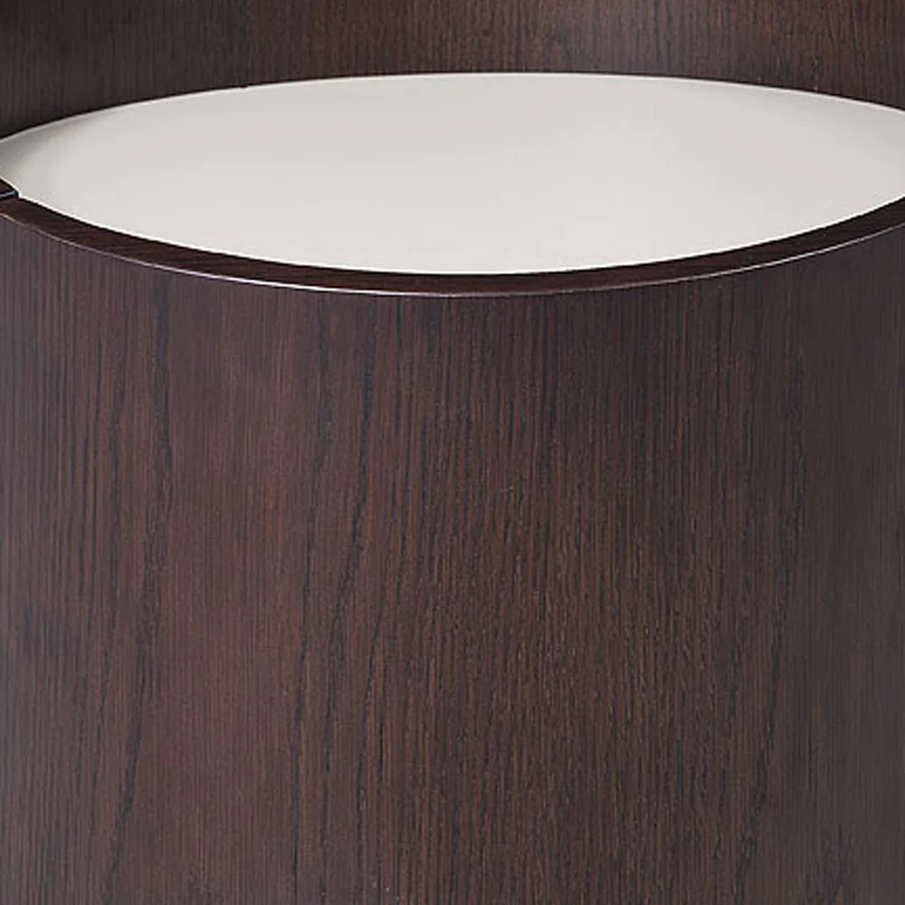 21" Round Modern Brown Oak Finish End Table By Homeroots - Image 5