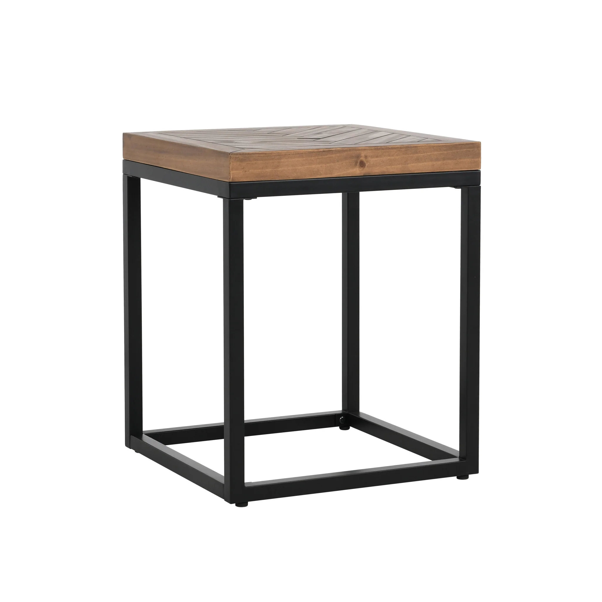 22" Black And Brown Solid Wood End Table By Homeroots - Image 2