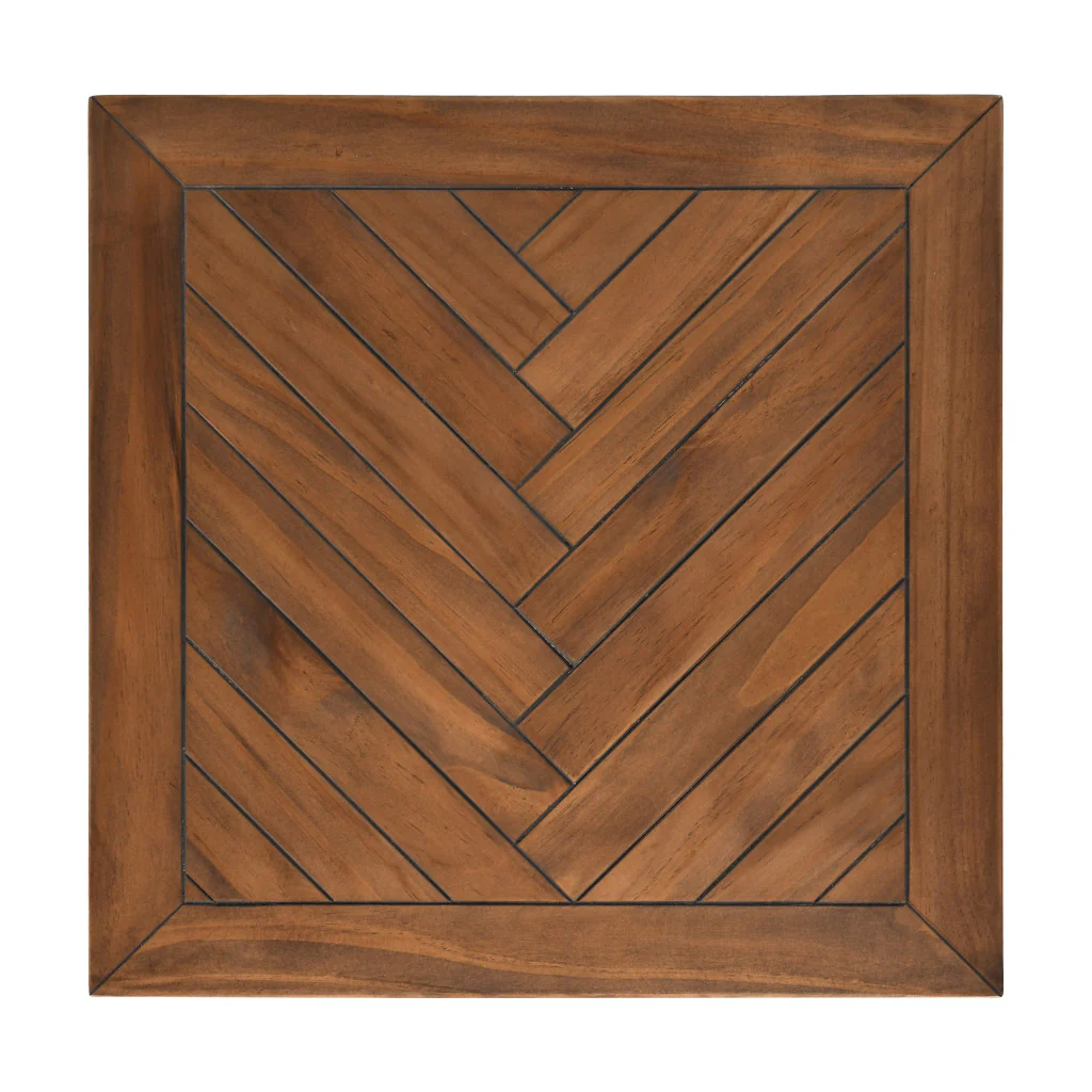 22" Black And Brown Solid Wood End Table By Homeroots - Image 3