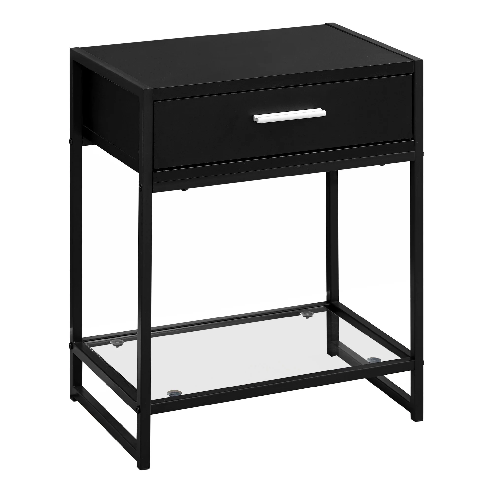 22" Black End Table With Drawer And Shelf By Homeroots - Image 2