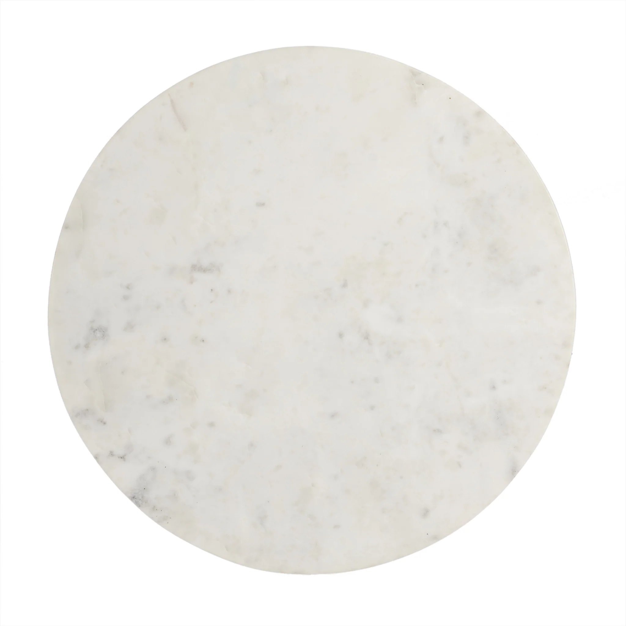 22" Brown Marble Round End Table By Homeroots - Image 4