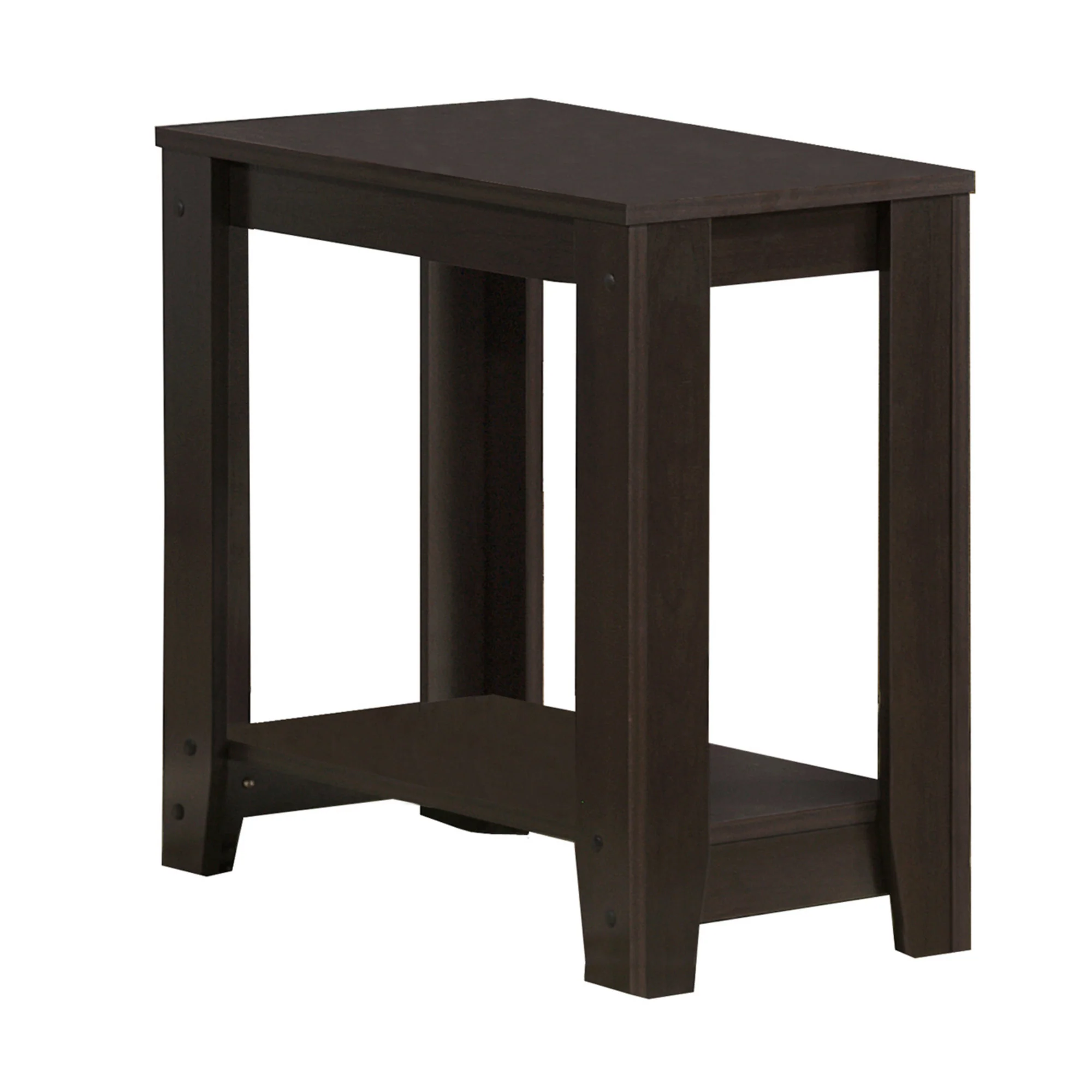 22" Dark Brown End Table With Shelf By Homeroots - Image 2