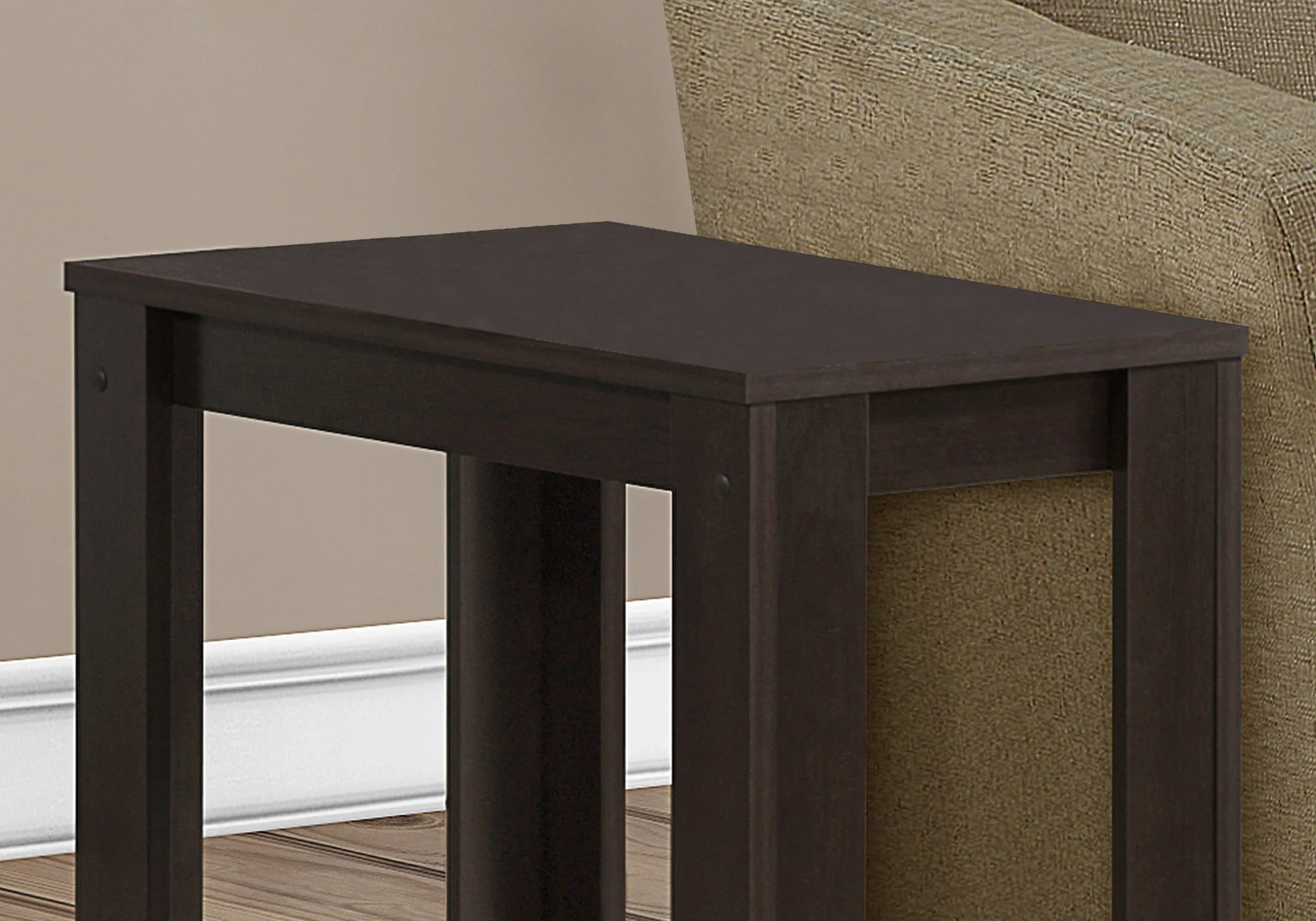 22" Dark Brown End Table With Shelf By Homeroots - Image 3