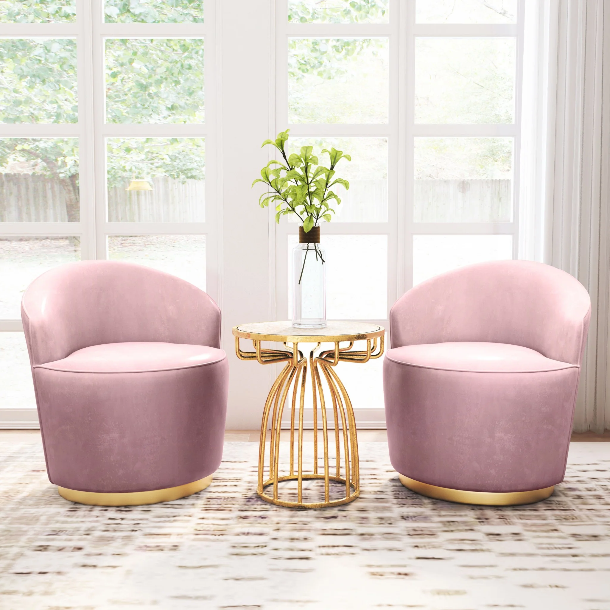 22" Gold And Brown Steel Round End Table By Homeroots - Image 9