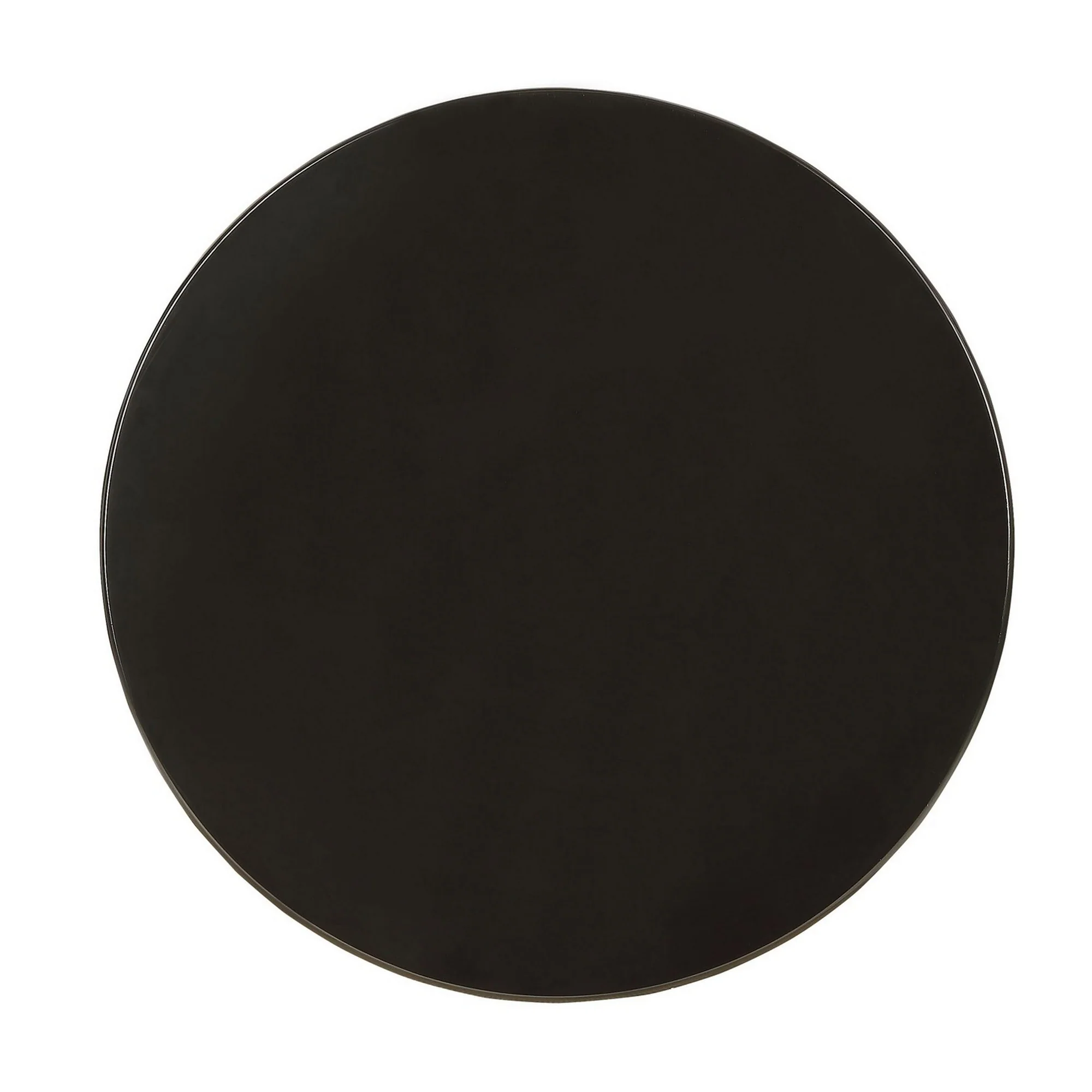 22 Inch Round Wooden Side Table With Turned Base, Black By Benzara - Image 2
