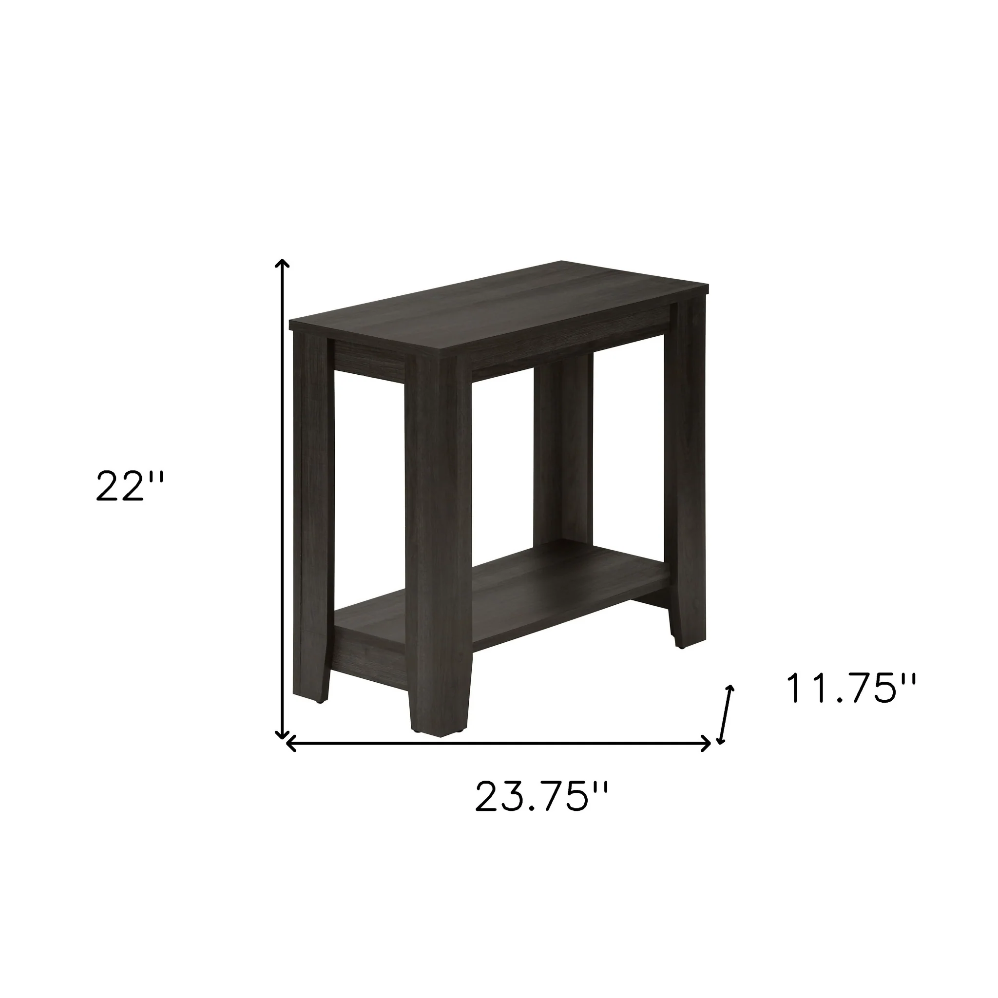 22" Oak End Table With Shelf By Homeroots - Image 8