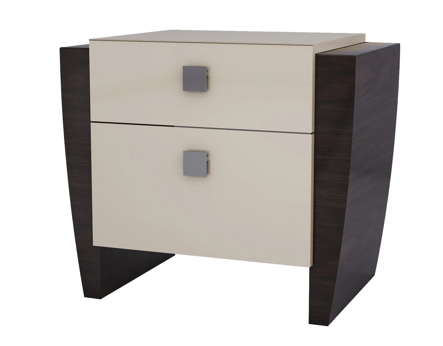 22" Refined Beige High Gloss Nightstand By Homeroots - Image 2