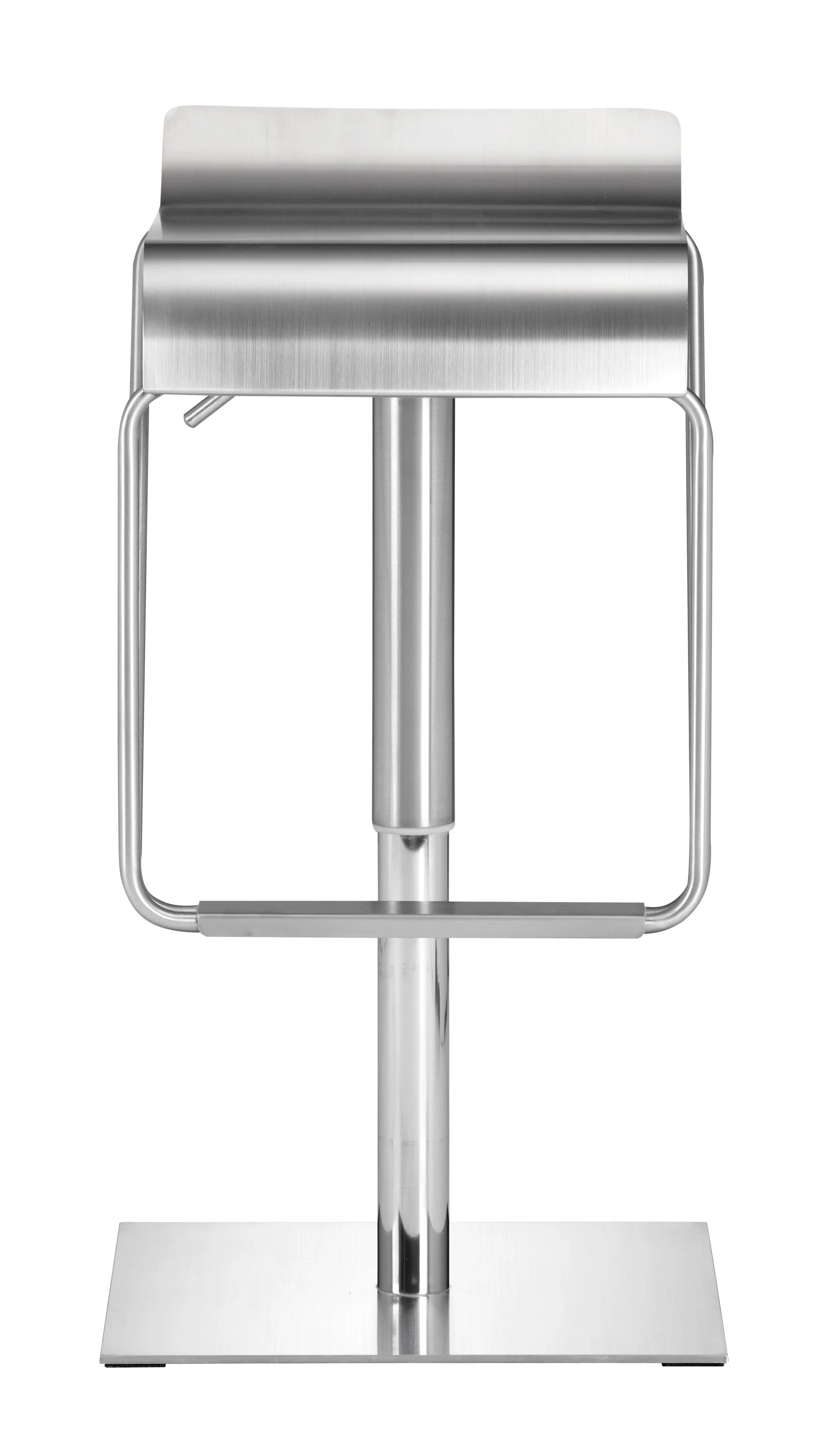 22" Silver Swivel Backless Bar Height Chair With Footrest By Homeroots - Image 4