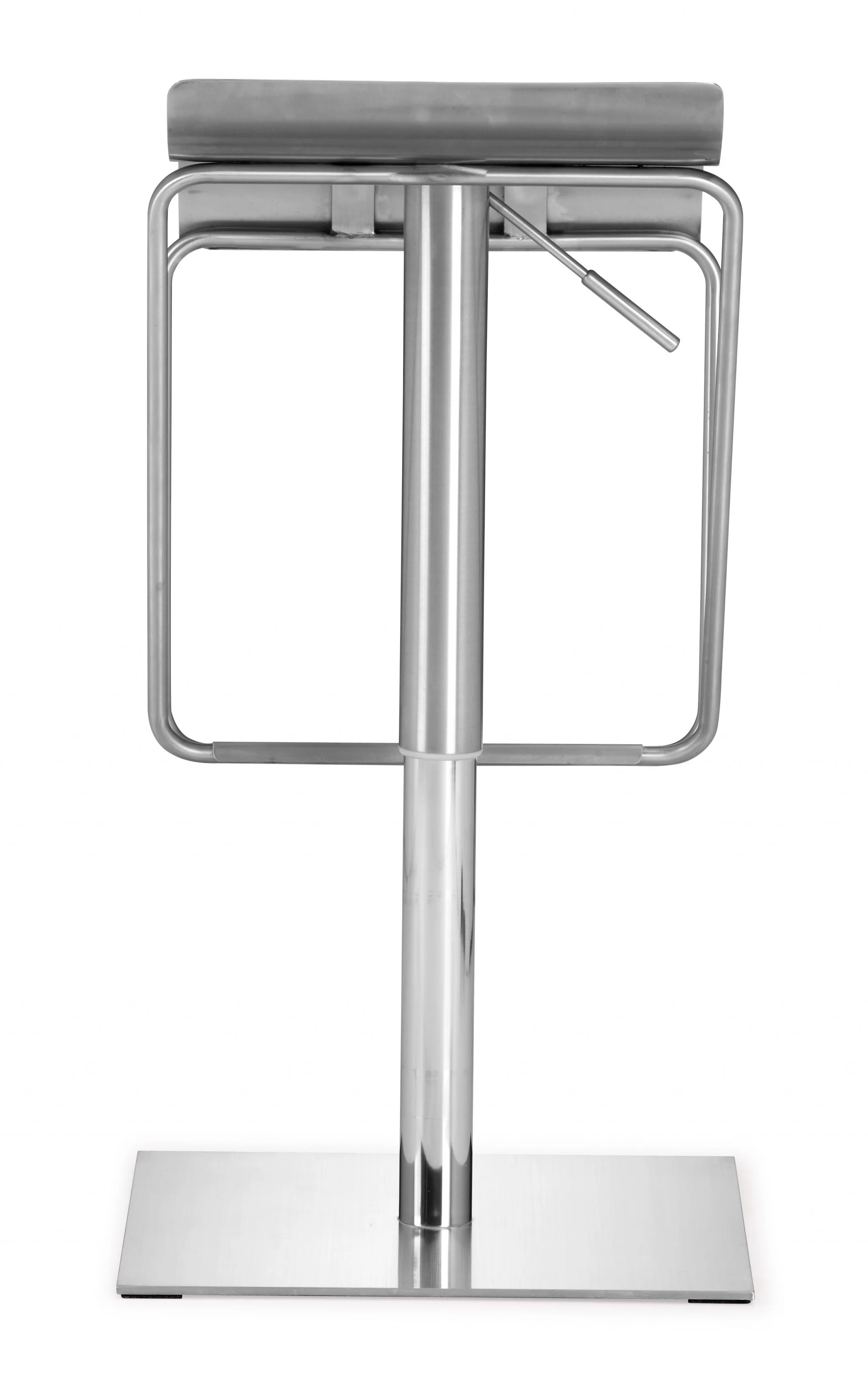 22" Silver Swivel Backless Bar Height Chair With Footrest By Homeroots - Image 5