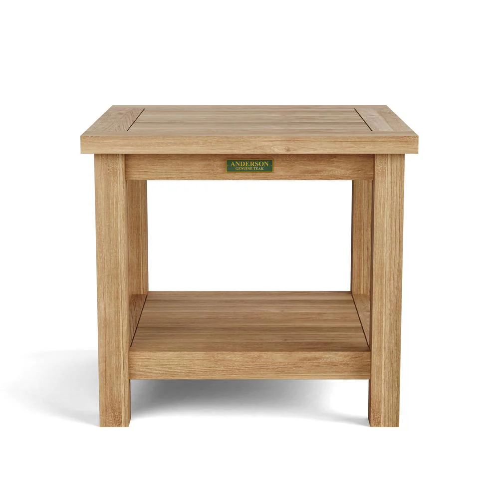 22" Square 2-Tier Side Table By Anderson Teak - Image 2