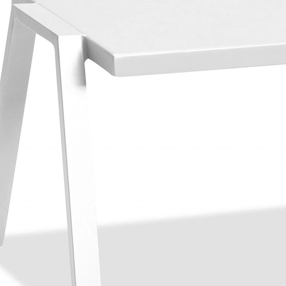 22 X 18 X 16 White Aluminum Side Table By Homeroots - Image 5