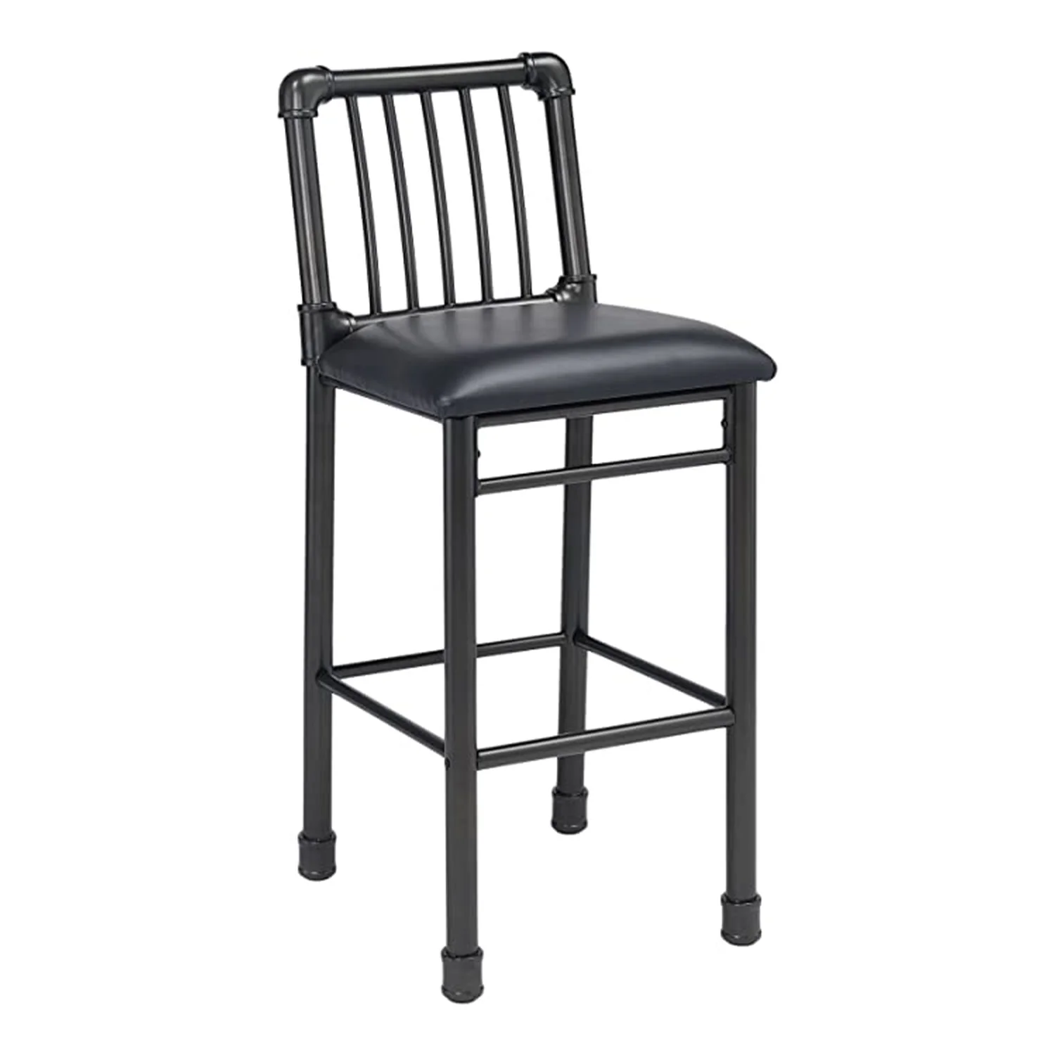 2pc Black And Black Bar Chair By Homeroots - Image 3