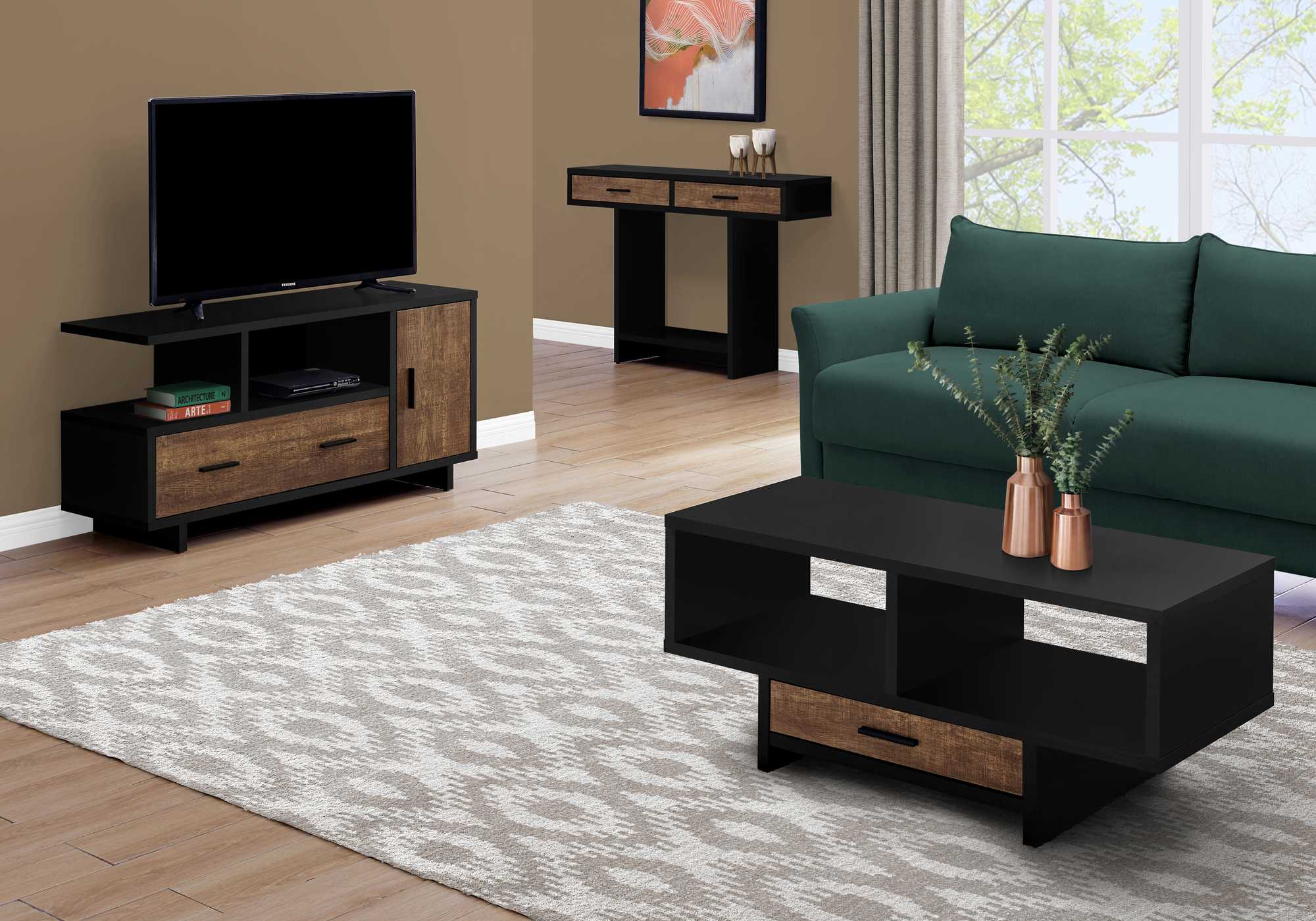 23.75" Particle Board Laminate and MDF TV Stand with Storage By Homeroots - Image 3