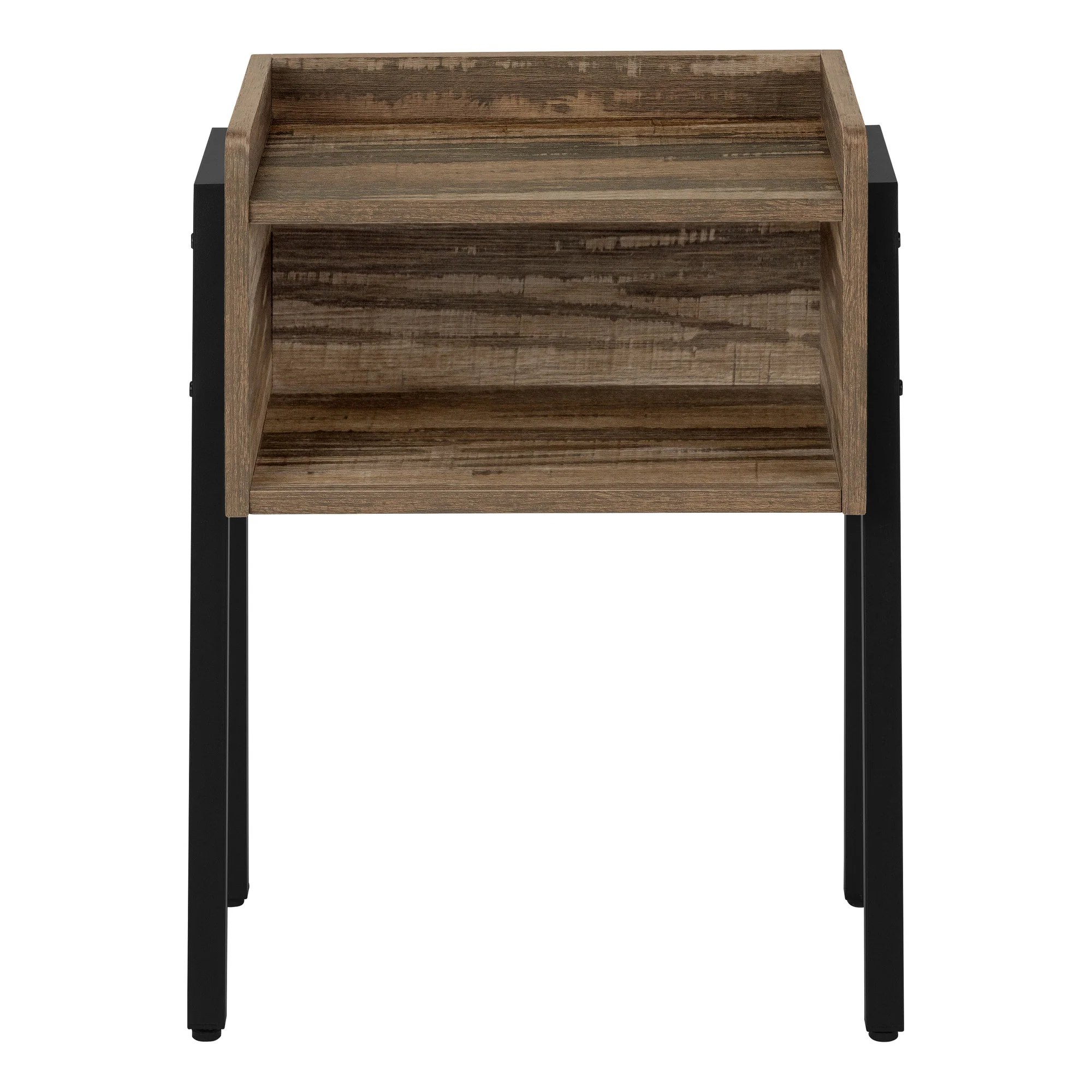 23" Black And Brown End Table With Shelf By Homeroots - Image 2