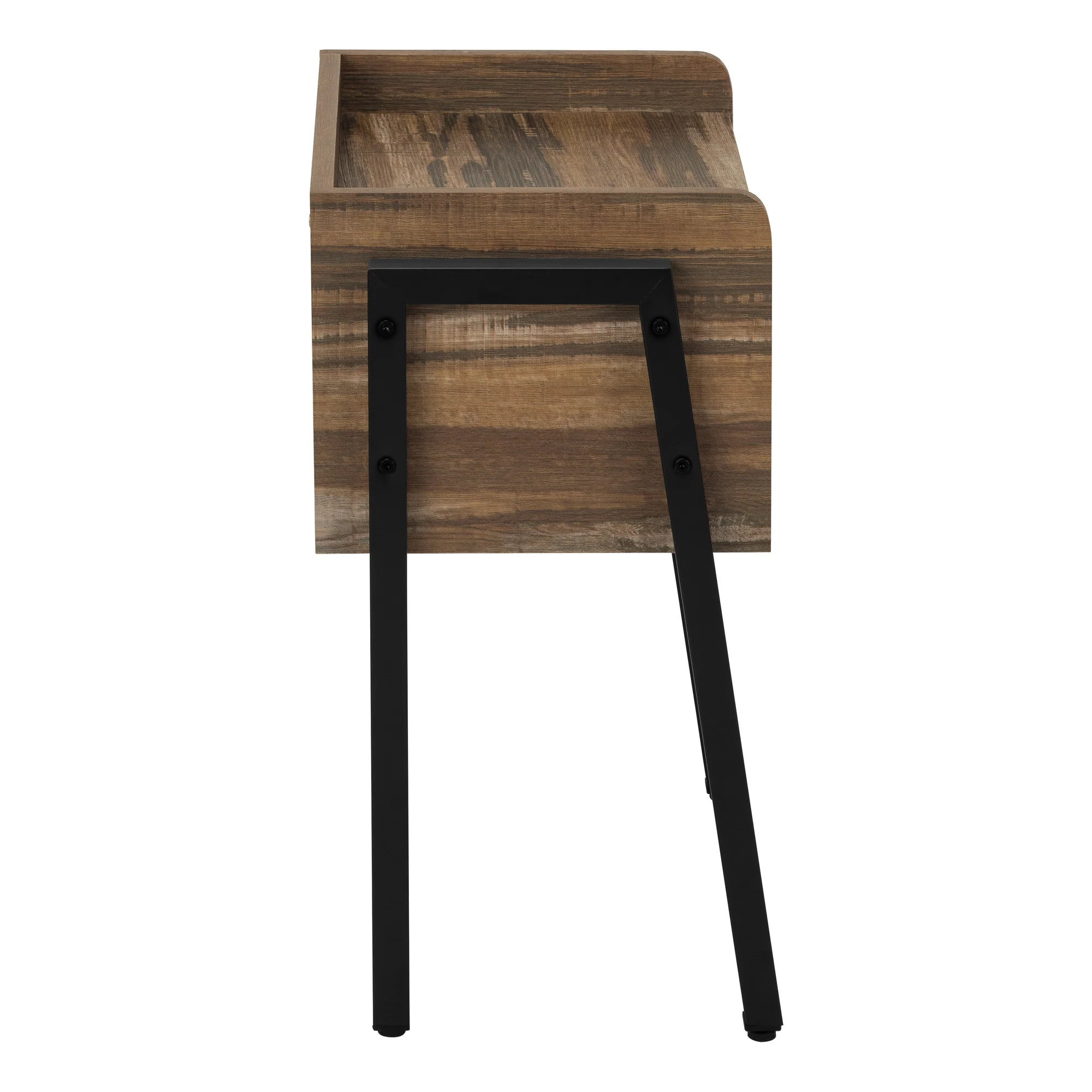 23" Black And Brown End Table With Shelf By Homeroots - Image 3
