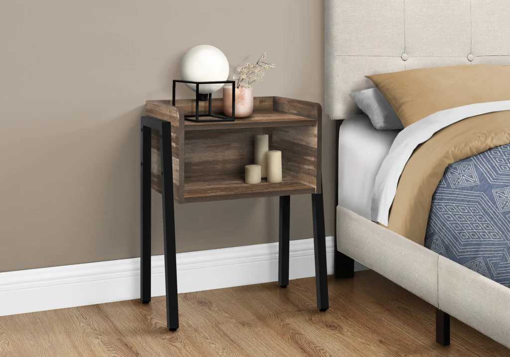 23" Black And Brown End Table With Shelf By Homeroots - Image 7