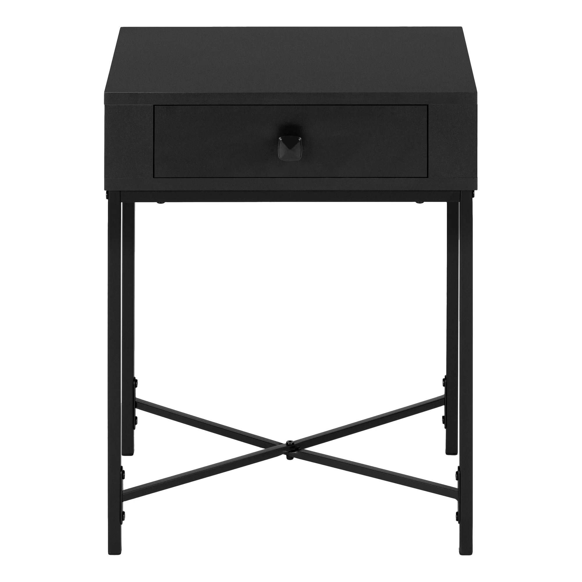 23" Black End Table With Drawer By Homeroots - Image 2