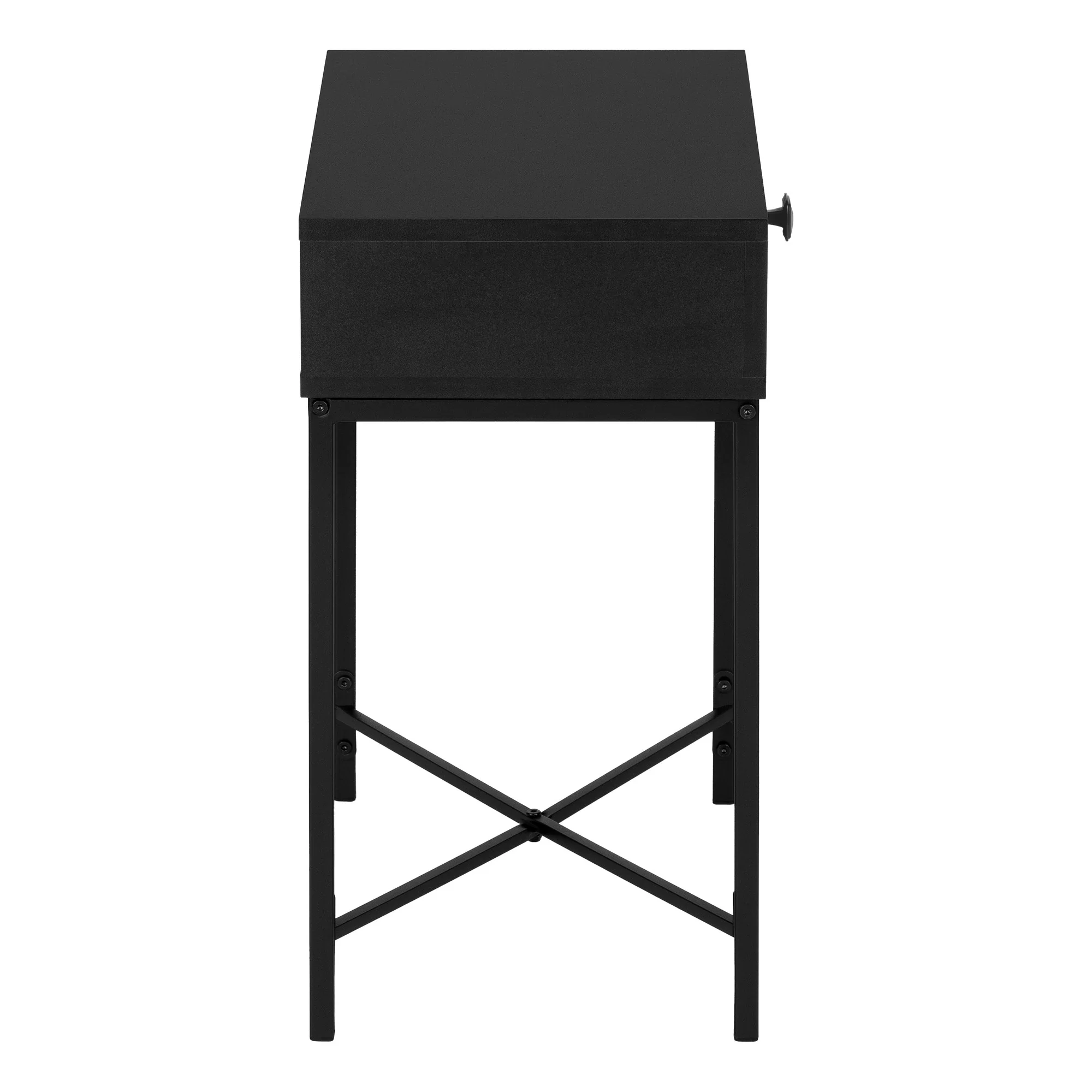 23" Black End Table With Drawer By Homeroots - Image 3