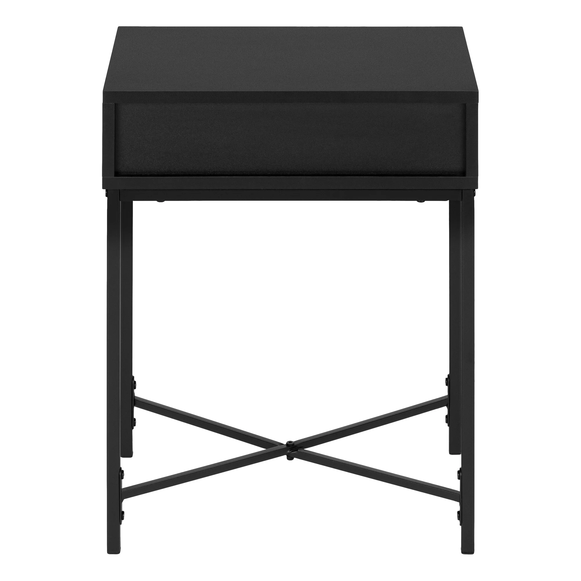 23" Black End Table With Drawer By Homeroots - Image 4