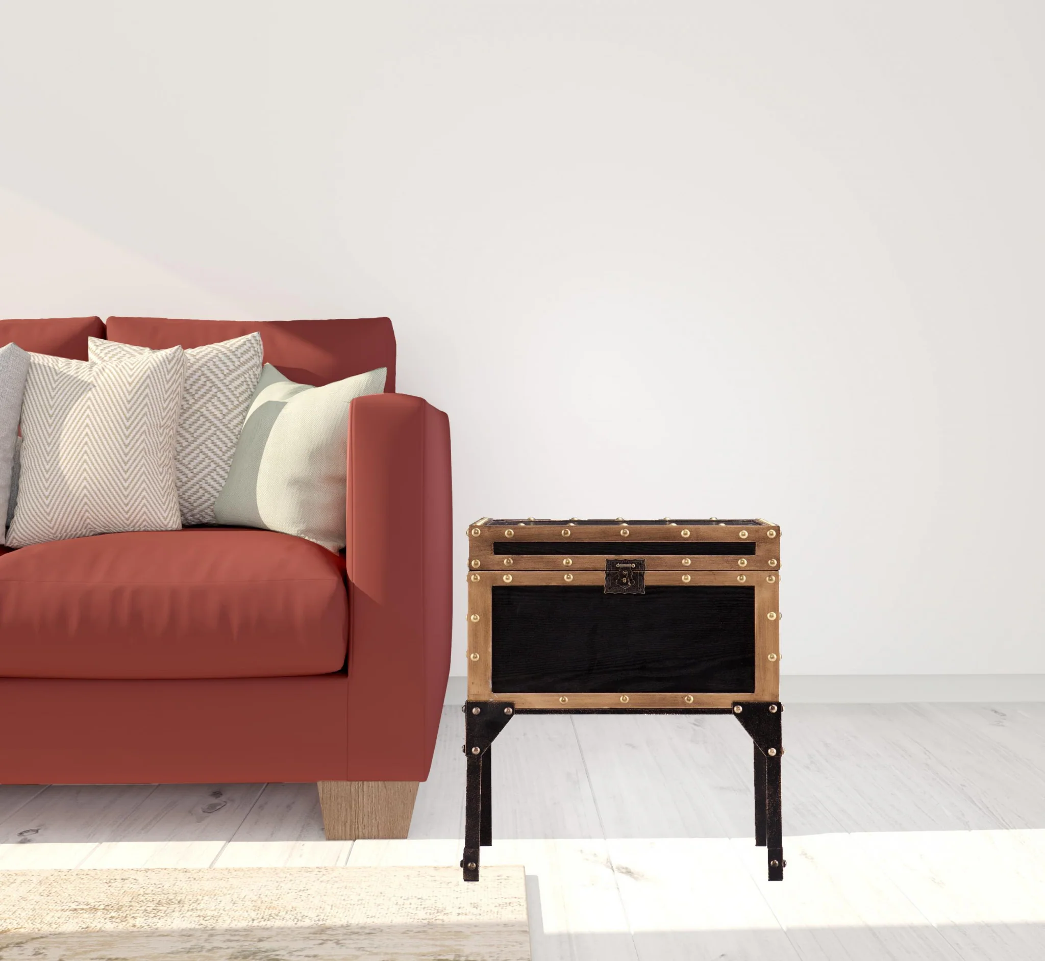 23" Black Manufactured Wood And Iron Square End Table By Homeroots - Image 9