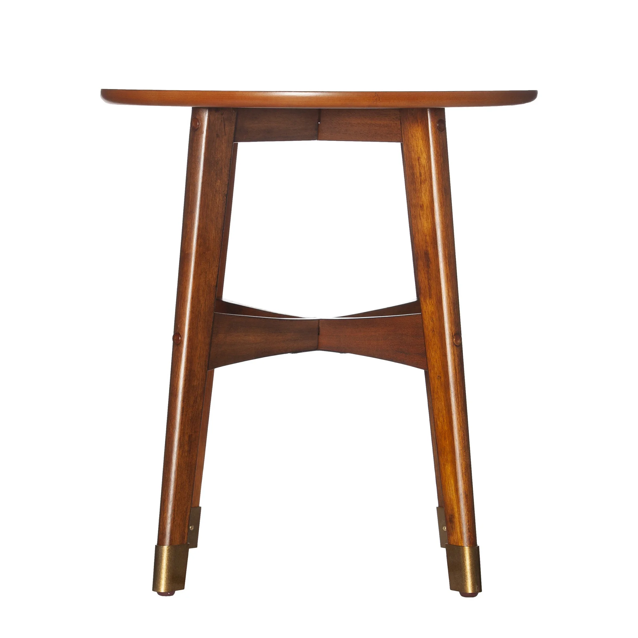 23" Brown Solid Wood And Iron Rectangular End Table By Homeroots - Image 3