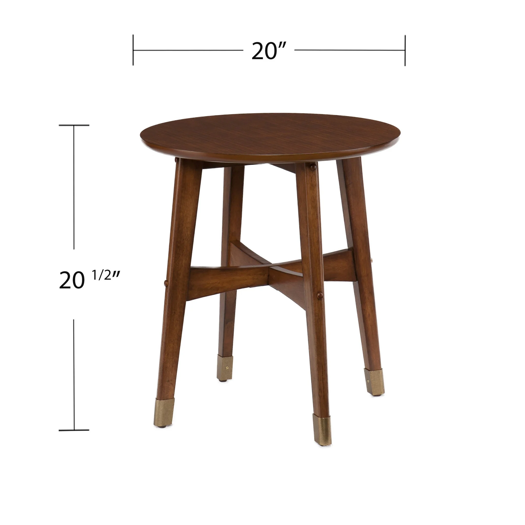 23" Brown Solid Wood And Iron Rectangular End Table By Homeroots - Image 6