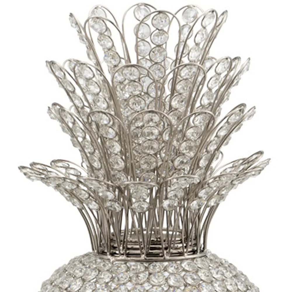 23" Glam Bling Faux Crystal and Silver Pineapple By Homeroots - Image 5
