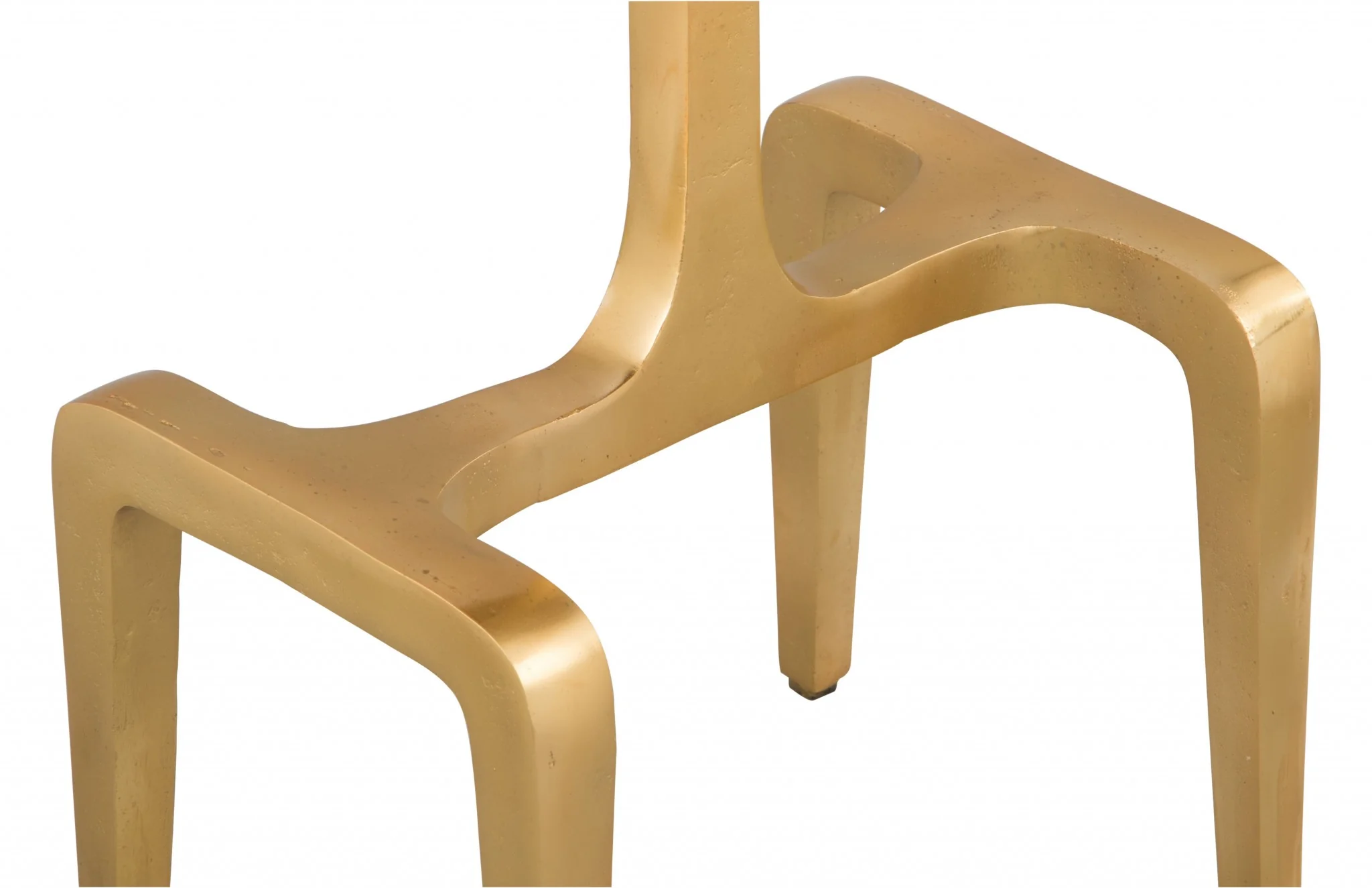 23" Gold Genuine Marble Look Rectangular End Table By Homeroots - Image 8