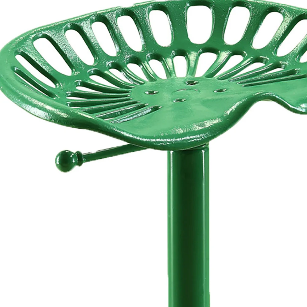 23" Green Backless Adjustable Height Bar Chair With Footrest By Homeroots - Image 3