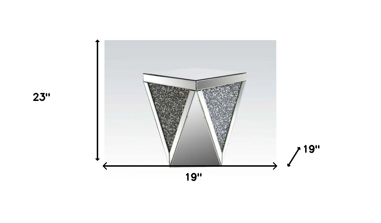 23" Mirrored Square End Table By Homeroots - Image 5