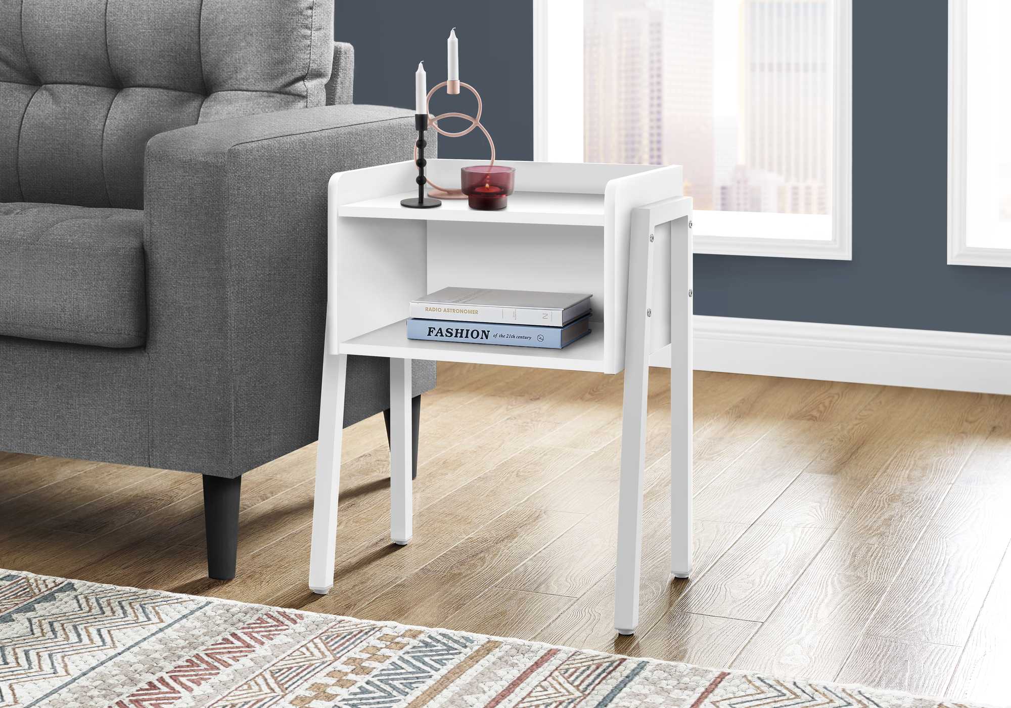 23" Rectangular Grey and Black Metal Accent Table By Homeroots - Image 11