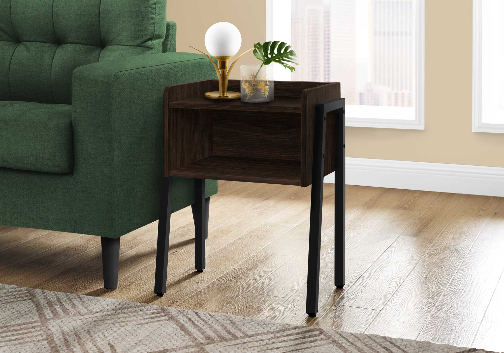 23" Rectangular Grey and Black Metal Accent Table By Homeroots - Image 7