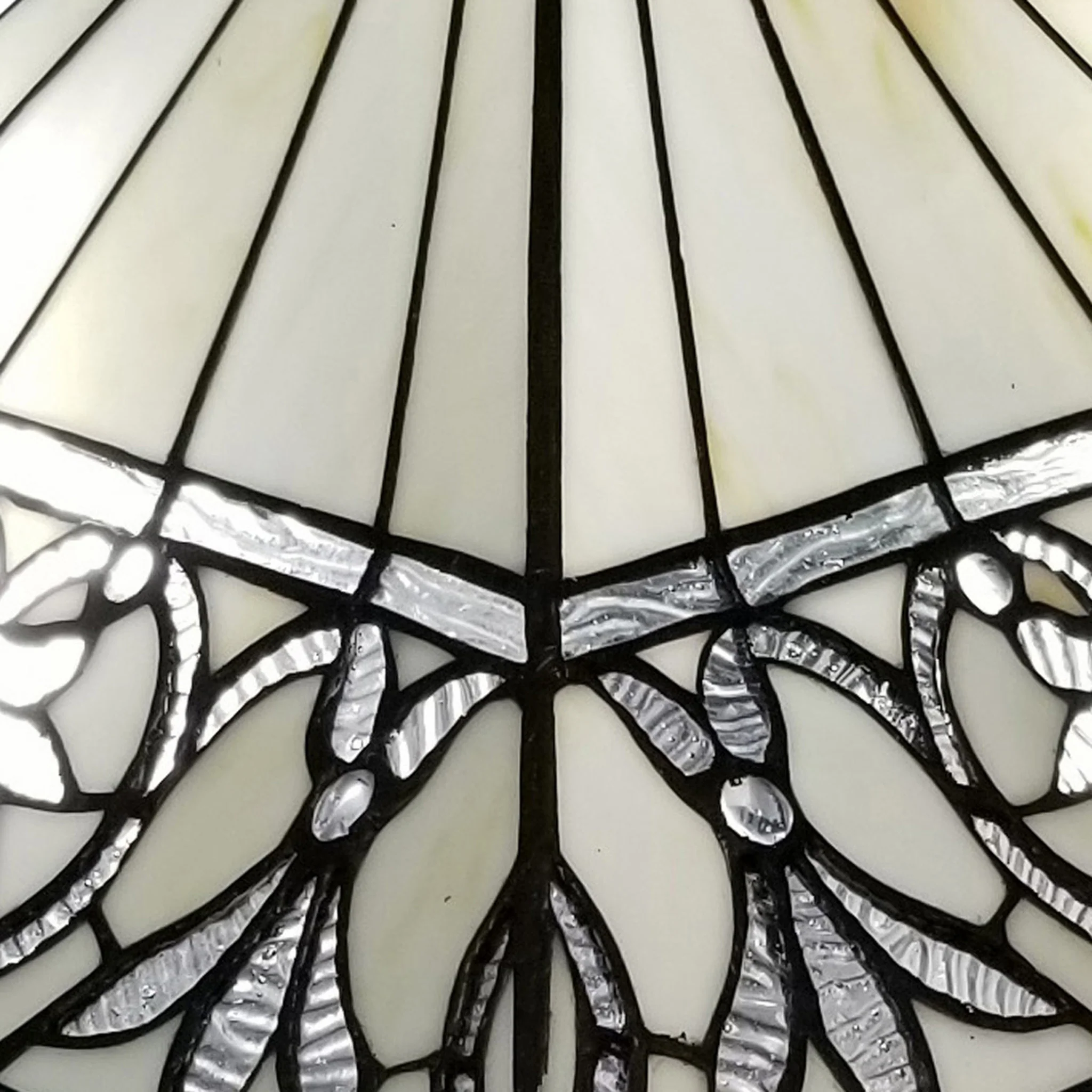 23" Stained Glass Butterfly Two Light Mission Style Table Lamp By Homeroots - Image 4