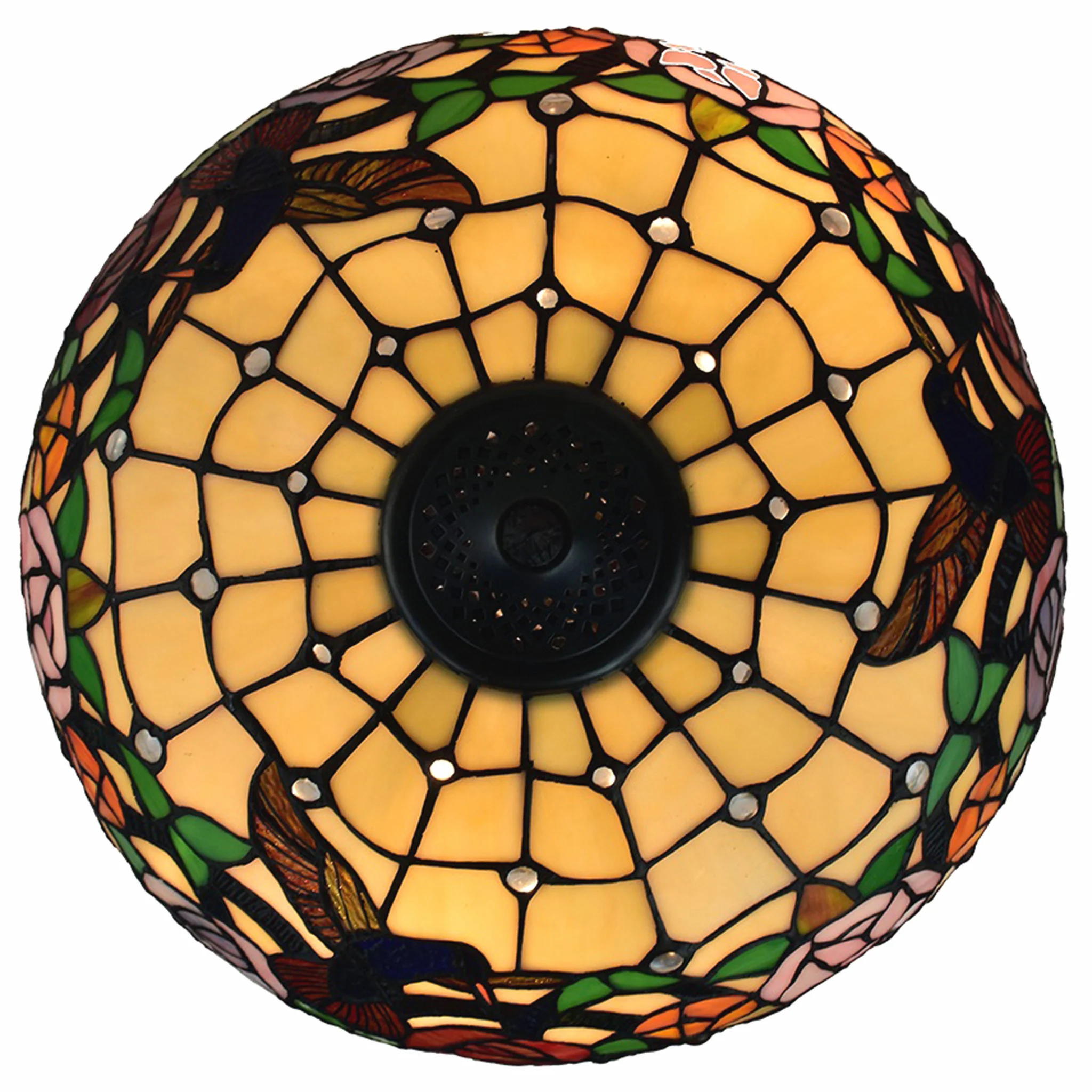 23" Stained Glass Two Light Hummingbird Accent Table Lamp By Homeroots - Image 3